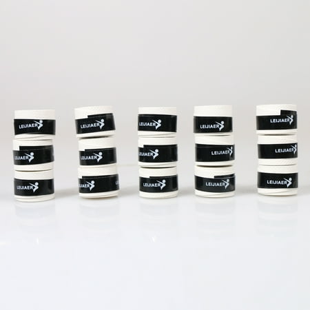60pcs Tennis Badminton Racquet Absorb Sweat PU Leather Band Tape Handle Grip